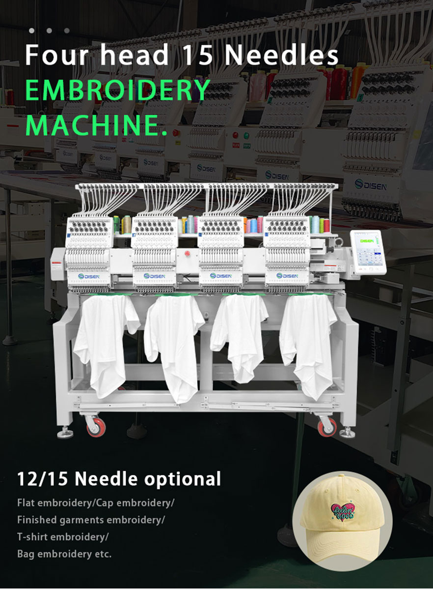 4-х голов-15-Needles-Embroidery-Machine-Detail-Display 